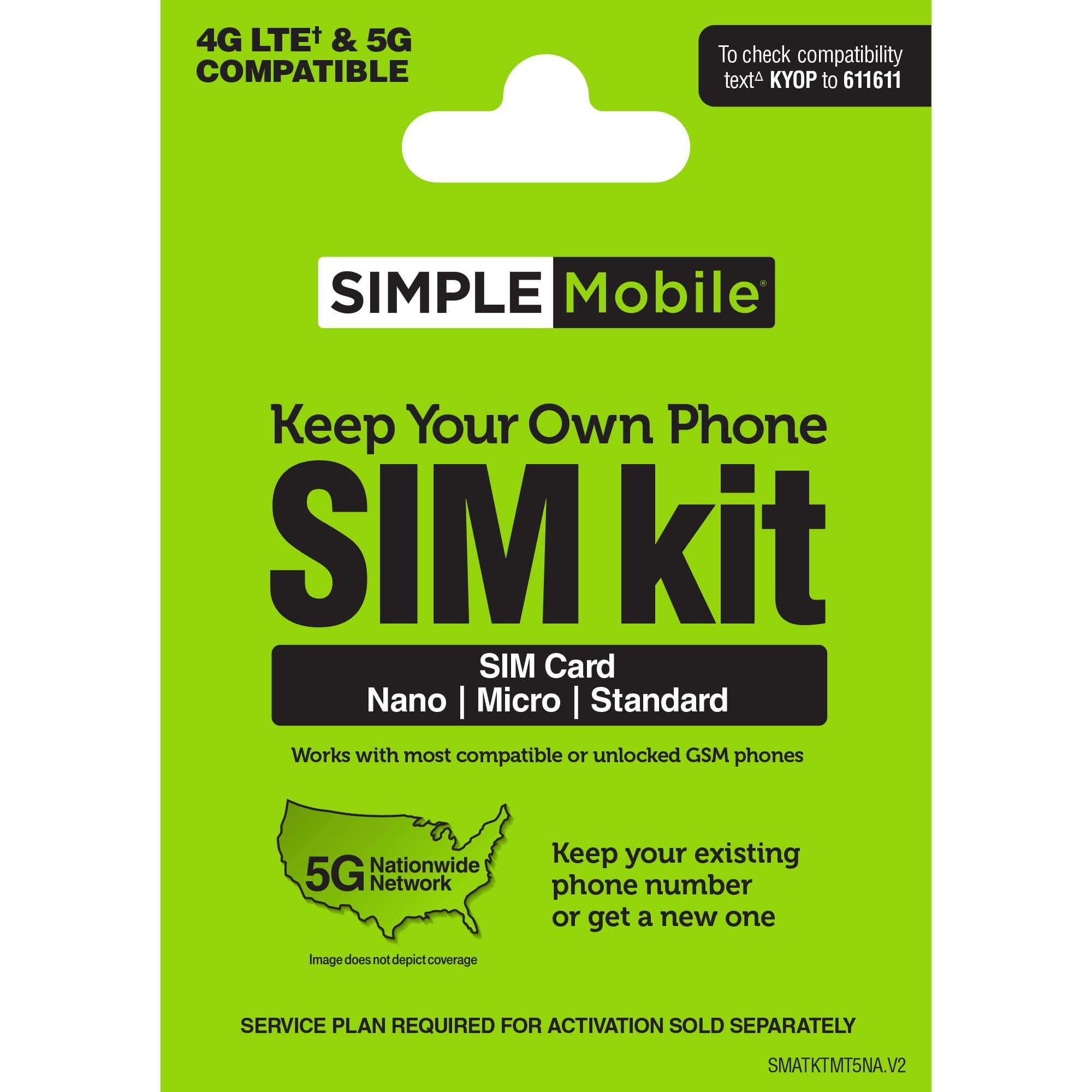 Universal SIM Type No Contract GPS Tracker Triple Cut SIM Card Starter Kit 