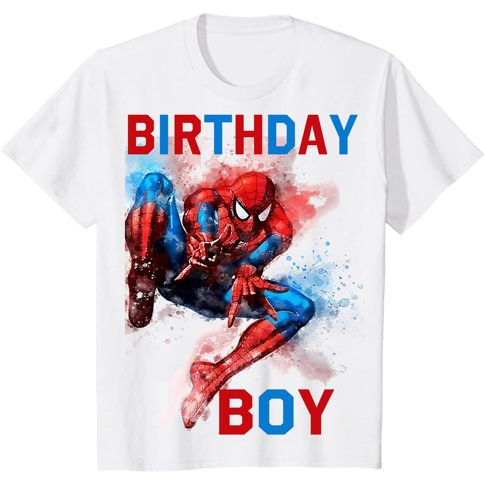 SpiderMan Birthday Boy TShirt Youth TShirt Size 45
