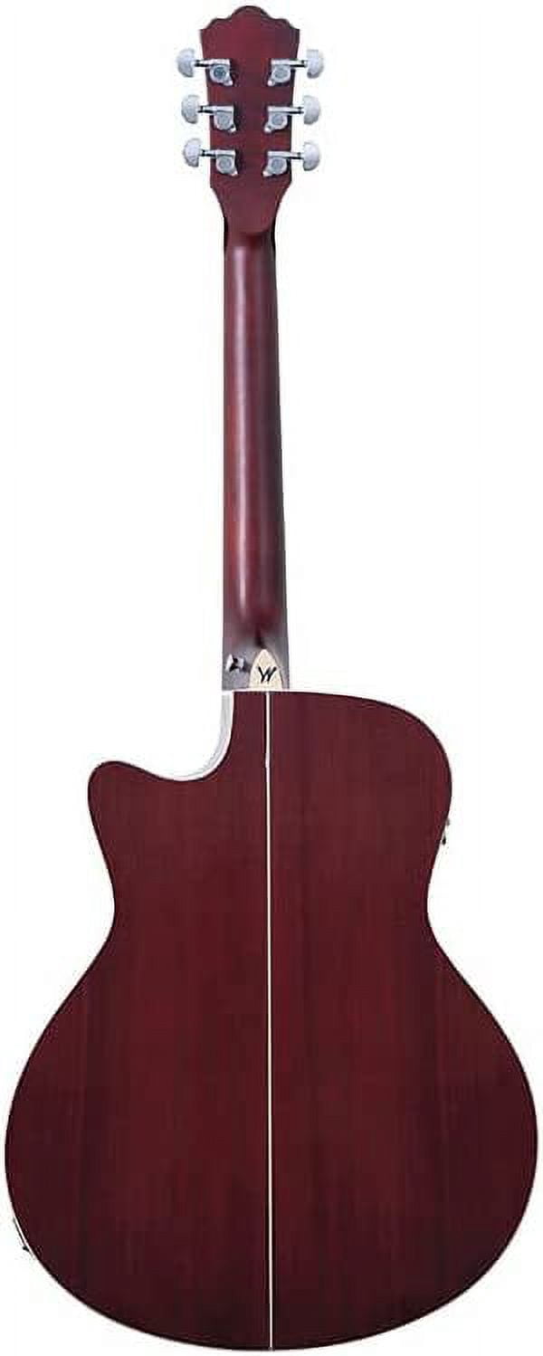Washburn Deep Forest Burl Grand Auditorium Acoustic Electric Guitar - Amber Fade