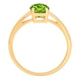 thumbnail image 4 of 1 ct Oval Cut Natural Peridot Solitaire 18K Yellow Gold Womens Engagement Ring, 4 of 6