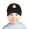 thumbnail image 3 of DALIX Toddler Cute Teddy Bear Hat Cotton Baseball Cap in Black, 3 of 7