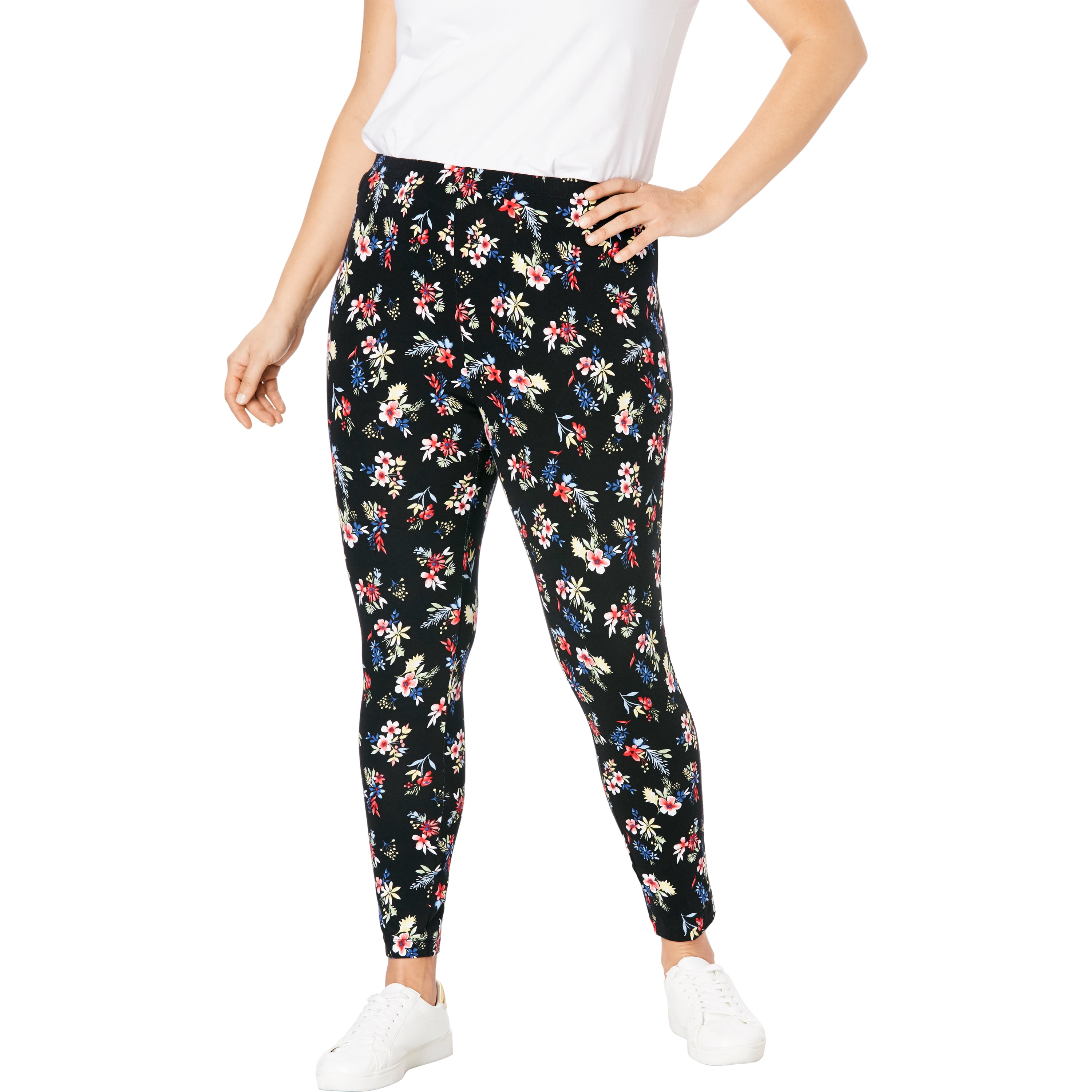 Woman Within Women's Plus Size Tall Stretch Cotton Printed Legging Legging  - Walmart.com