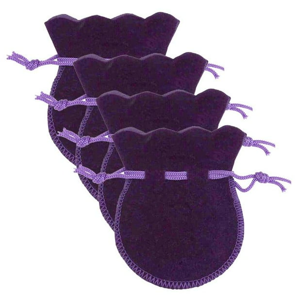 Bolsas de terciopelo para collares VelvtyPurple 20Pzas Morado 7x9cm Terciopelo Bolsa en Forma de Calabaza.