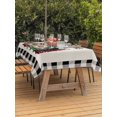 thumbnail image 2 of Outdoor Tablecloth with Umbrella Hole and Zipper, Christmas Tree Rectangle Table Cloth 60x120 Inch Waterproof Tablecloth, Red Green Xmas Tree Black Plaid Picnic Table Cover for Patio Camping, 2 of 7