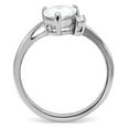 thumbnail image 4 of High polished (no plating) Stainless Steel Ring with AAA Grade CZ in Clear for Women Style TK102, 4 of 5
