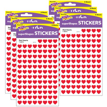 UPC: 0194629032914 | TREND Red Hearts superShapes Stickers  800 Per Pack  6 Packs