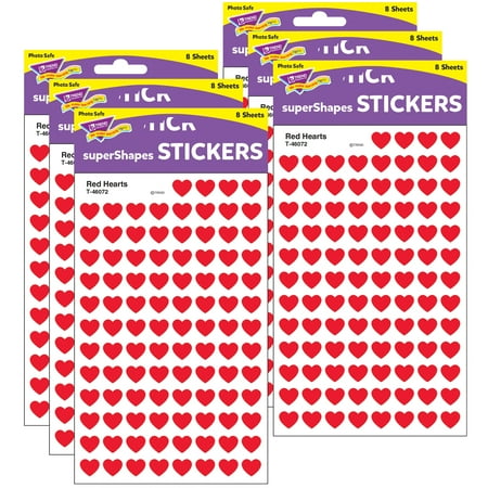 UPC: 0194629032914 | TREND Red Hearts superShapes Stickers 800 Per Pack 6 Packs