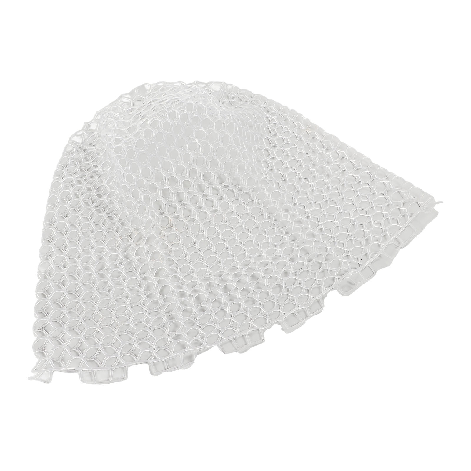 Suodoka Fishing Landing Net Replacement Transparent White Collapsible Rubber 21.7 Inches / 55 cm Deep Fly Fishing Net Wading Equipment for Angler