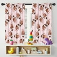 thumbnail image 5 of Blackout Kids Curtains,Pink Footballs with Bows Pattern Childrens Insulated Curtains Set Of 2,Bedroom Essentials,Toddler Room Decor 42"x54", 5 of 5
