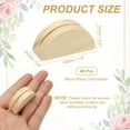 thumbnail image 2 of 48 Pack Wood Place Card Holder, Wooden Table Number Holders Clip for Table Rustic Wedding Name Stands Sign Photo Menu Display Banquet Birthday Party, Half-Round Wood Color, 2 of 6