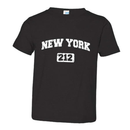 

PleaseMeTees™ Toddler New York 212 Area Code I Love NY Distressed HQ Tee