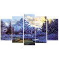 thumbnail image 1 of 5 Pcs Peinture Diamant Montagne Enneigée DIY, 1 of 3