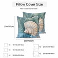 thumbnail image 3 of Waterproof Throw Pillow Covers Set of 2, 16x16 Inch Coastal Decorative Pillowcases Outdoor Pillow Slip Cushion Covers Set for Couch Tent Vintage Botanical Beach Nautical Shell, 3 of 7
