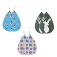 thumbnail image 1 of Pendientes navideños de piel sintética,Pendientes colgantes navideños, 1 of 5