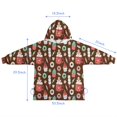 thumbnail image 7 of Brown Christmas Dessert Pattern Blanket Hoodies for Kids 6-13YR Oversize Wearable Blanket Hoodies for Boys Girls Teens, 7 of 7