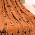 thumbnail image 3 of Halloween Framed Icons Pattern Blanket,Comfortable Soft Lamb Wool Throw Blanket,All Season,Warm Lightweight Blankets for Sofa Bed Couch Living Room Chair,40"x50", 3 of 4