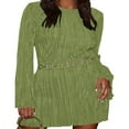 thumbnail image 2 of POINTERTECK Robe Chic pour Femmes avec Manches Longues et Encolure, 2 of 9