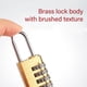 thumbnail image 4 of Sturdy Solid Brass Combination Padlock with Dials Code Hardened Steel Shackles for Cut Resistance Safeguarding, 4 of 4