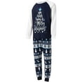 thumbnail image 3 of Qiylii Parent-Child Christmas Pajamas for Family Matching, Romper/Long Sleeve Letter Print Tops and Striped Pants Suit for Kid Dad Mom Holiday Sleepwear, 3 of 10