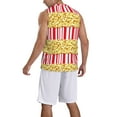 thumbnail image 2 of Naloa Popcorn Basketball Jersey Reversible Men's Mesh Athletic Sports Shirts Training Practice S-4XLX-Large, 2 of 6