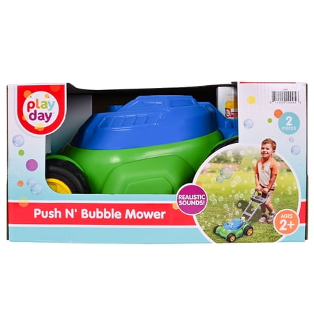 PLAY DAY BUBBLE MOWER, INCLUDES 4 FL OZ SOLUTION FOR CHILDREN AGES 3 AND UP