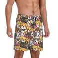 thumbnail image 2 of Kdxio Cute Cat Print Mens Sleep Shorts Bottoms Soft Comfy Pajama Wear Pants with Drawstring Pockets, 2 of 7