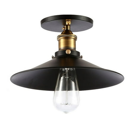 

Vintage Industrial Flush Mount Ceiling Light Metal Ceiling Lamp Light Fixture Without Bulb for Kitchen Dining Room Bar Office