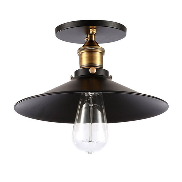 CIMAXIC Black PVC Flush Mount Ceiling Light with Durable Construction for Kitchen Island or Bar Counter 1 x E27 Bulb Not Included,8.66"X8.66"X5.91"