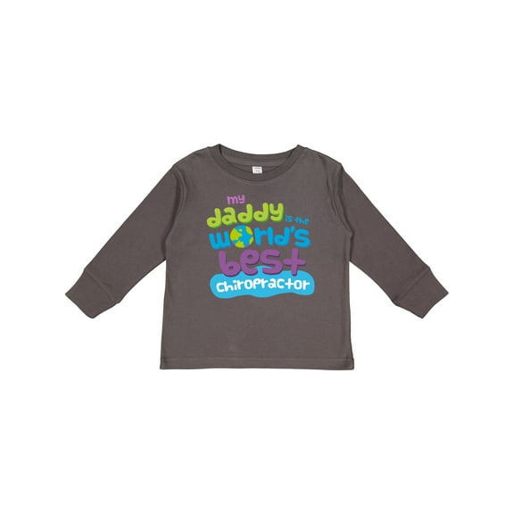 Inktastic World’s Best Chiropractor Daddy Boys or Girls Long Sleeve Toddler T-Shirt