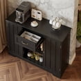thumbnail image 5 of 45" Coffee Bar Cabinet, Buffet Sideboard with Shelves & Countertop, Storage for Kitchen & Living Room, Black, 5 of 6