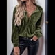 thumbnail image 4 of Cárdigan de Terciopelo de Larga de Invierno para Mujer, Blusa Informal con Botones, Blusas para Mujer Rojo L, 4 of 9