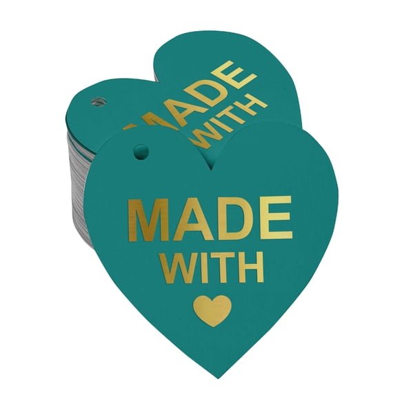 Inkdotpot Made With Love Wedding Bottle Tag Real Gold Foil Favor Hang Tags Pack Of 100