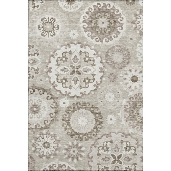 Dalyn Rugs Premium Machine Washable Mayfield AMF763 Taupe 5' x 7'6" Rug