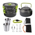 thumbnail image 4 of amagogo Camping Cookware Kit Camping Cooking Set Fork and Spoon Stainless Steel Cups for Green, 4 of 9
