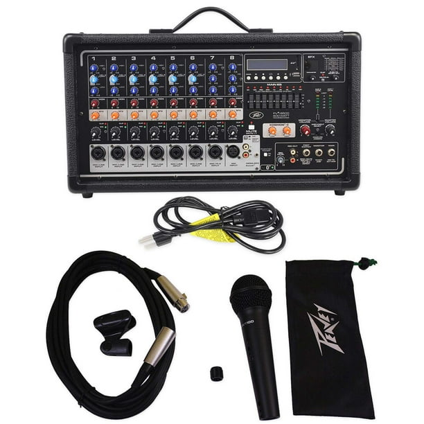Peavey Pvi8500 400W 8Ch. Powered Live Sound Mixer w/Bluetooth+Peavey