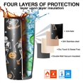 thumbnail image 7 of 20oz Tumblers Black Halloween Dancing Skeletons Stainless Steel Vacuum Insulated Double Wall Travel Tumbler Cups Mug with Lid and Straw,Cleaning Brush for Cold & Hot Drinks, 7 of 7