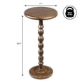 thumbnail image 4 of JONATHAN Y Augustus 24.5" Cottage Classic Spindle Wood Pedestal Round Drink Table and Decorative End Table, Dark Brown, END3007B, 4 of 5