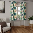 thumbnail image 2 of Ambesonne Floral Grommet Curtain, Waterlily Leaves Art Summer, 50"x60", Fern Green Peach Teal, 2 of 5
