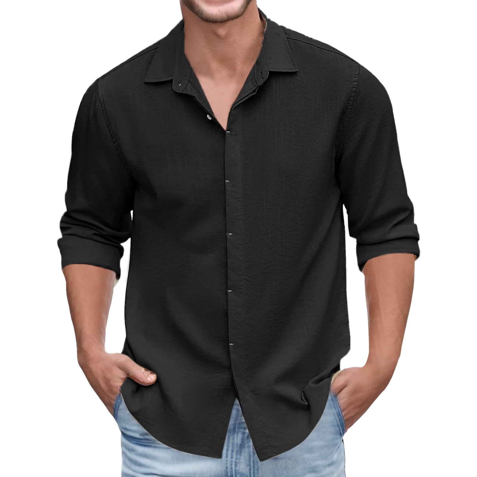 Black shirt mens fashion best sale