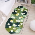 thumbnail image 2 of golytefs Moss Rug Fluffy Moss Green Carpet Flocked Green Plush Bedroom Rug (160x90cm), 2 of 9