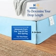thumbnail image 6 of HNB Store Pleated Bed Skirt Easy Fit 18" inch Drop | Microfiber Made | King | Light Blue, 6 of 8