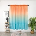 thumbnail image 5 of Saffron and Blue Curtains for Bedroom Decor Set of 2 Single Panel Pocket Window Voile Pastel Sheer Ombre Rainbow Curtain for Room Decoration Teen Princess, 5 of 6