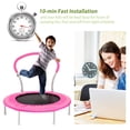 thumbnail image 3 of Aukfa Trampoline for Kids- 36" Toddler Trampoline with Handle for Indoor and Outdoor Park- Pink, 3 of 9