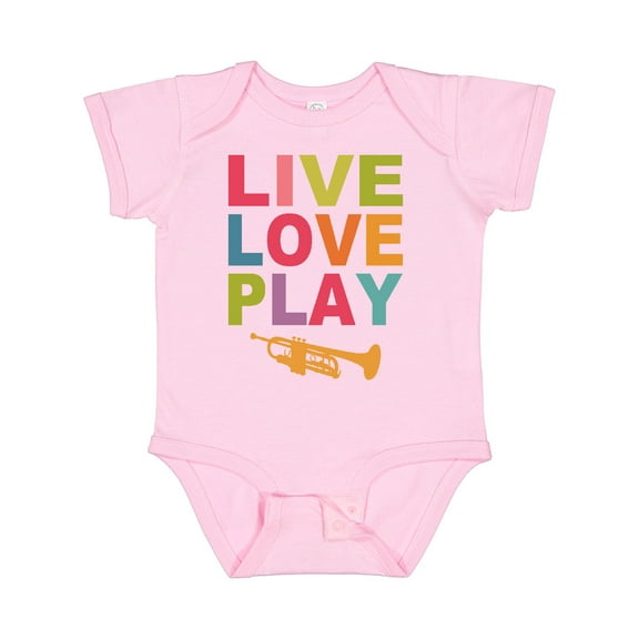 Inktastic Live Love Play the Trumpet Boys or Girls Baby Bodysuit