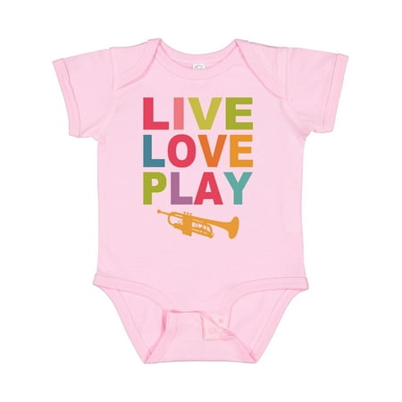 

Inktastic Live Love Play the Trumpet Boys or Girls Baby Bodysuit