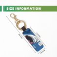 thumbnail image 3 of Wukai Great White Shark Print Leather Car Keychain, Universal Key Fob Keychain, Leather Key Chain Holder for Men and Women,360 Degree Rotatable, 3 of 5
