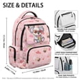 thumbnail image 6 of HUIACONG Pink Koala Bubble Tea Print School Backpack for Girls Age 5-16 Water Resistant Multi Pockets Adjustable Padded Straps Large Capacity Lightweight Bookbag for School Travel Daily Use, 6 of 7