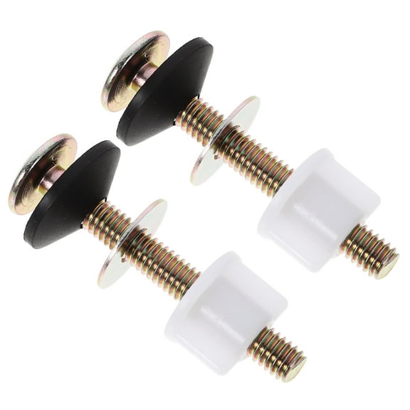 2 Pcs Toilet Replacement Parts Tank Bolts and Gasket Washers Inner Cushion Iron
