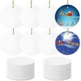 thumbnail image 2 of Sublimation Ceramic Ornaments - Bulk White Round Porcelain Ornament Blanks for Heat Press Printing - Personalized Xmas Tree Keepsake Crafts Gift, 2 of 8