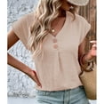 thumbnail image 6 of Giftesty Womens Summer Tops Fashion Women's Summer V-Neck Solid Short Sleeve Sexy Top Blouse, 6 of 6